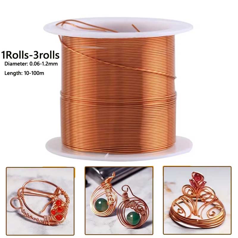 Jewelry Making Pieces - 1-3Roll Soft Copper Wire for Electroculture