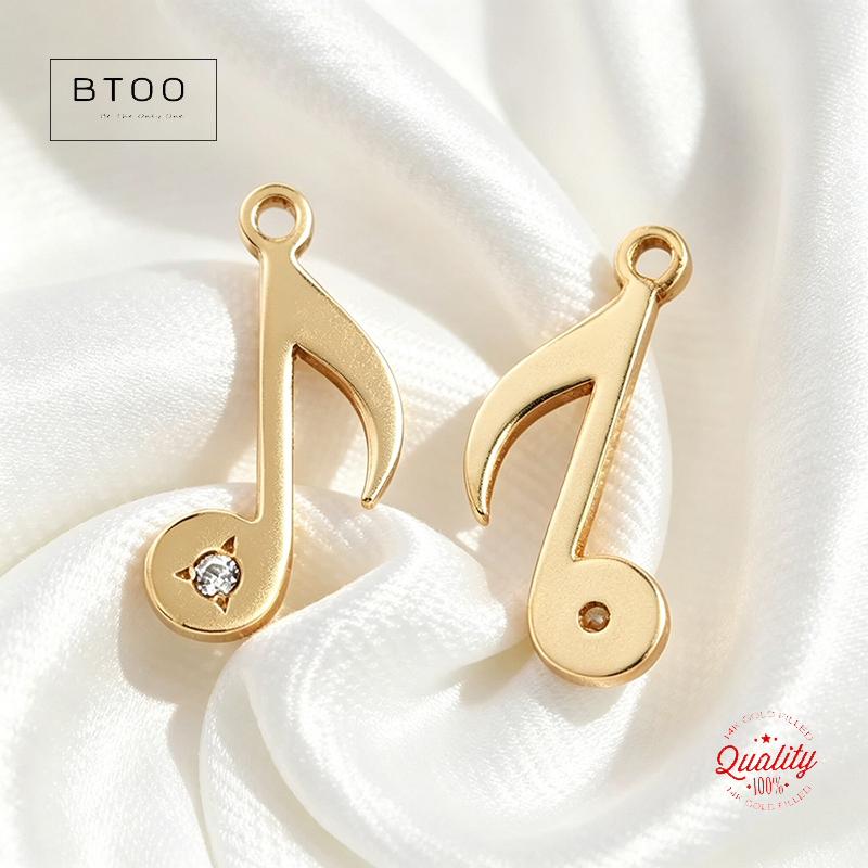 Jewelry Making Notes - 14K Gold Filled Music Note Charm
