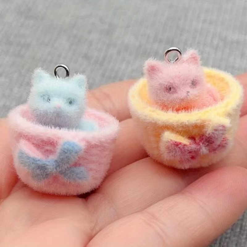 4pcs 3D plush resin cat pendan - đánh giá và giá Jewelry Making With Resin