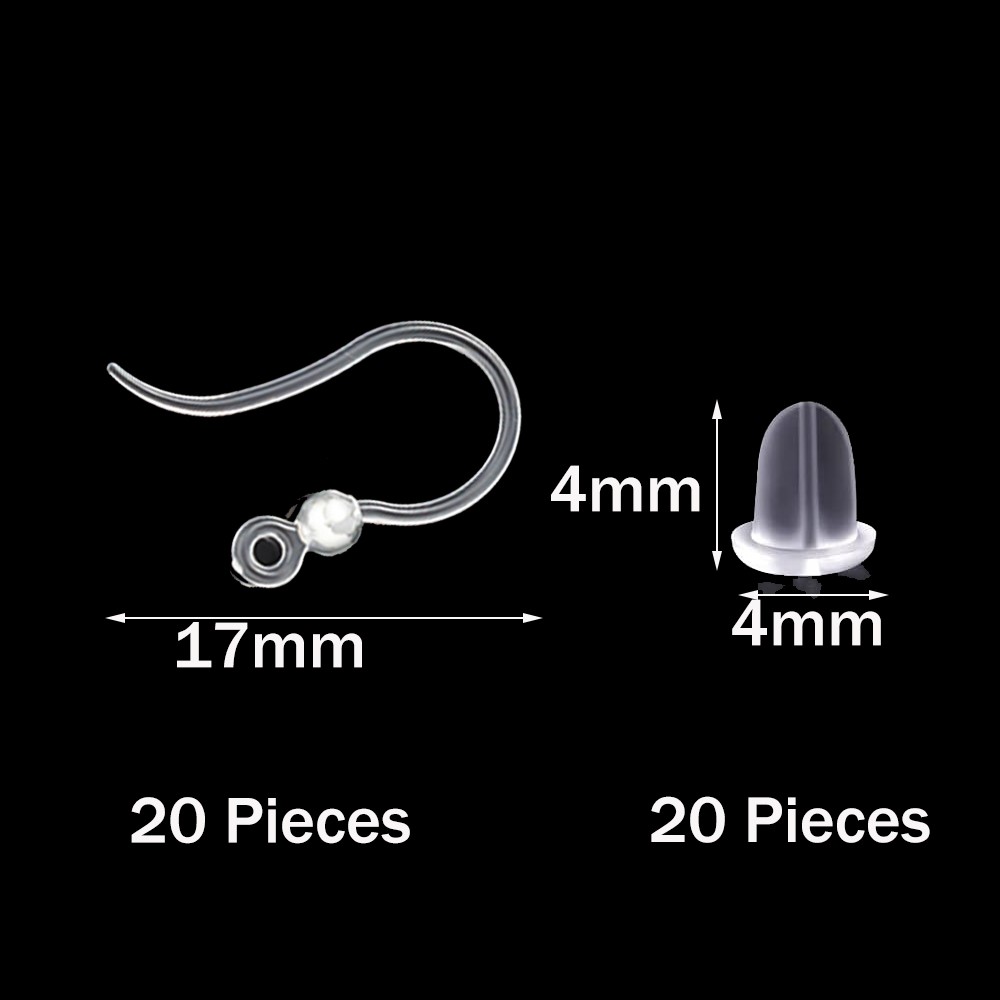20pcs Plastic Earring Hooks Ea - đánh giá và giá Jewelry Making With Resin