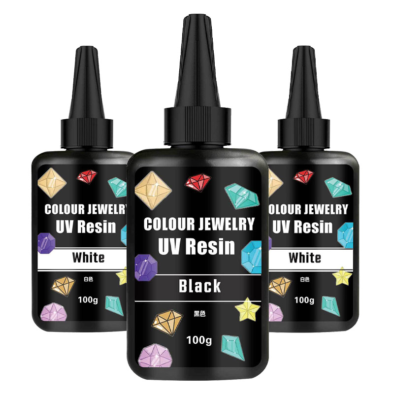 Colored UV Resin100g White& Bl - đánh giá và giá Jewelry Making Uv Resin Kit