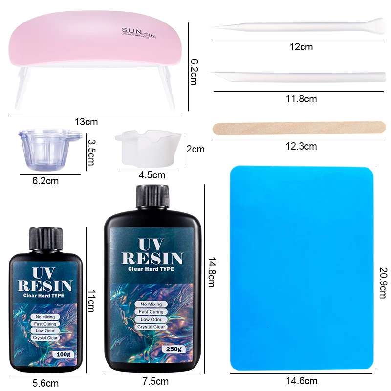 Hard UV Resin Glue Kit Fast Cu - đánh giá và giá Jewelry Making Uv Resin Kit