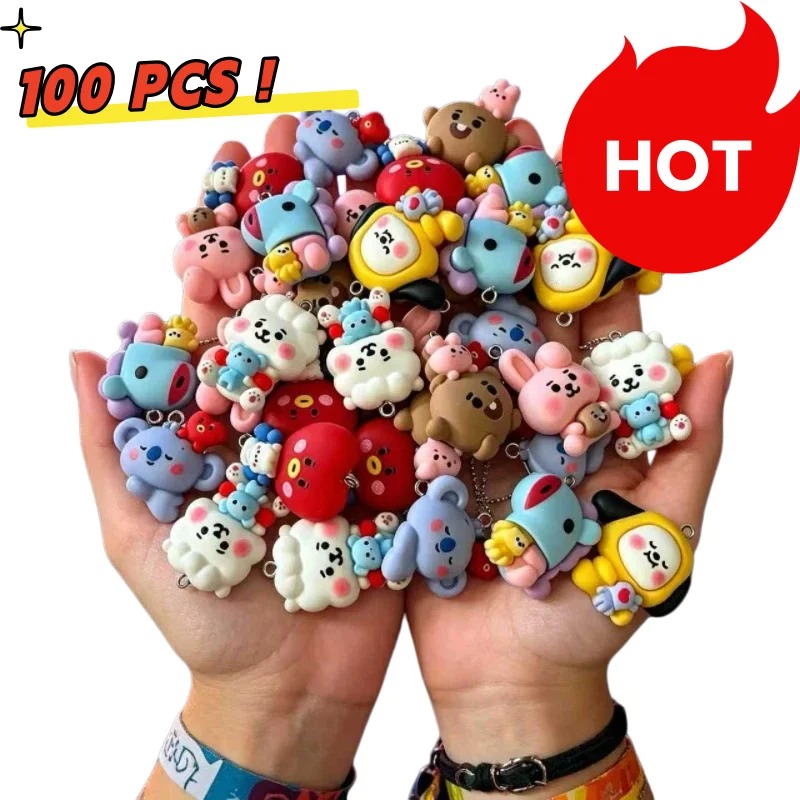 7pcs BT21 Resin Cartoon Charm  - đánh giá và giá Jewelry Making With Resin