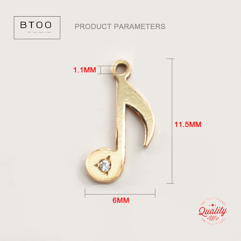14K Gold Filled Music Note Cha - đánh giá và giá Jewelry Making Notes