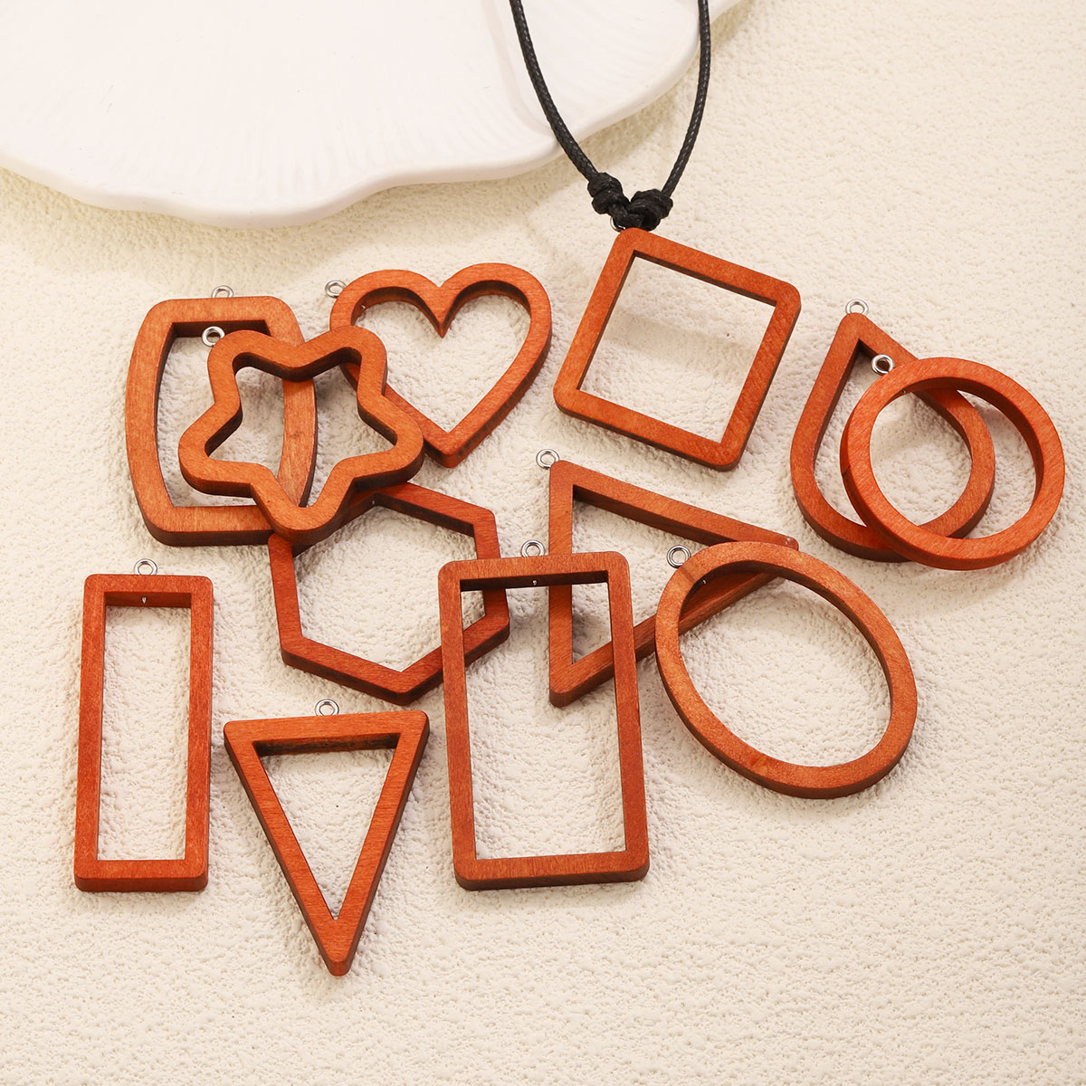 10PCS Triangle Rectangle Wood  - đánh giá và giá Jewelry Making With Resin