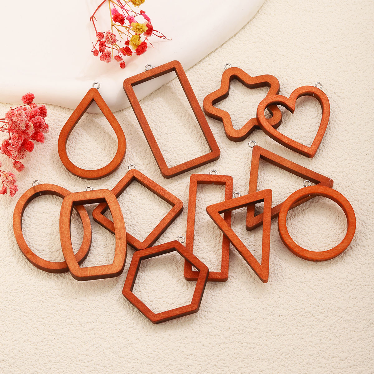 10PCS Triangle Rectangle Wood  - đánh giá và giá Jewelry Making With Resin