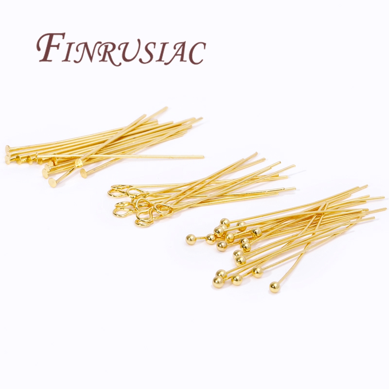 50Pcs 20-50mm Gold Plated Pins - đánh giá và giá Jewelry Making Rivets