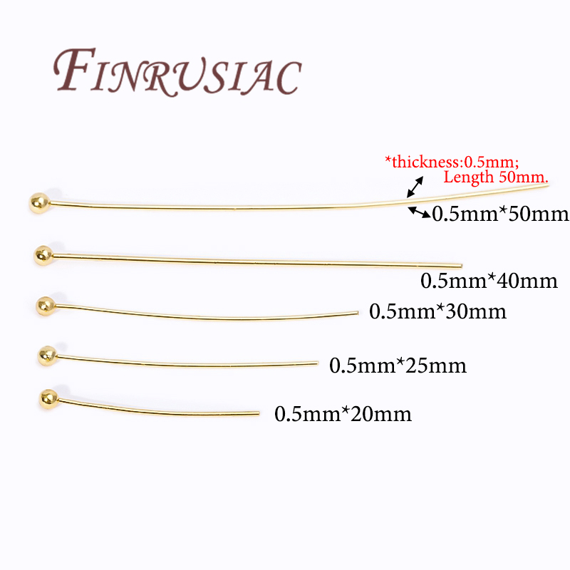 50Pcs 20-50mm Gold Plated Pins - đánh giá và giá Jewelry Making Rivets
