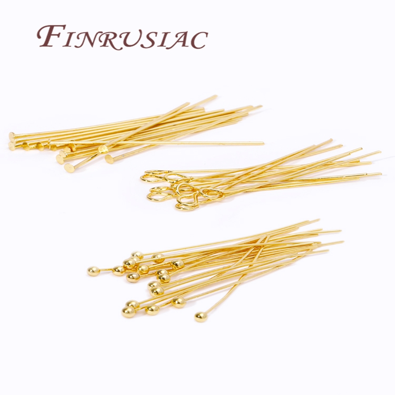 50Pcs 20-50mm Gold Plated Pins - đánh giá và giá Jewelry Making Rivets